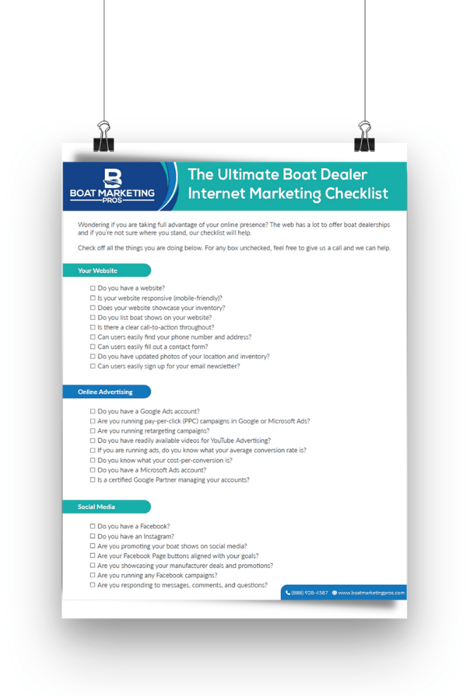 The Ultimate Boat Dealer Internet Marketing Checklist