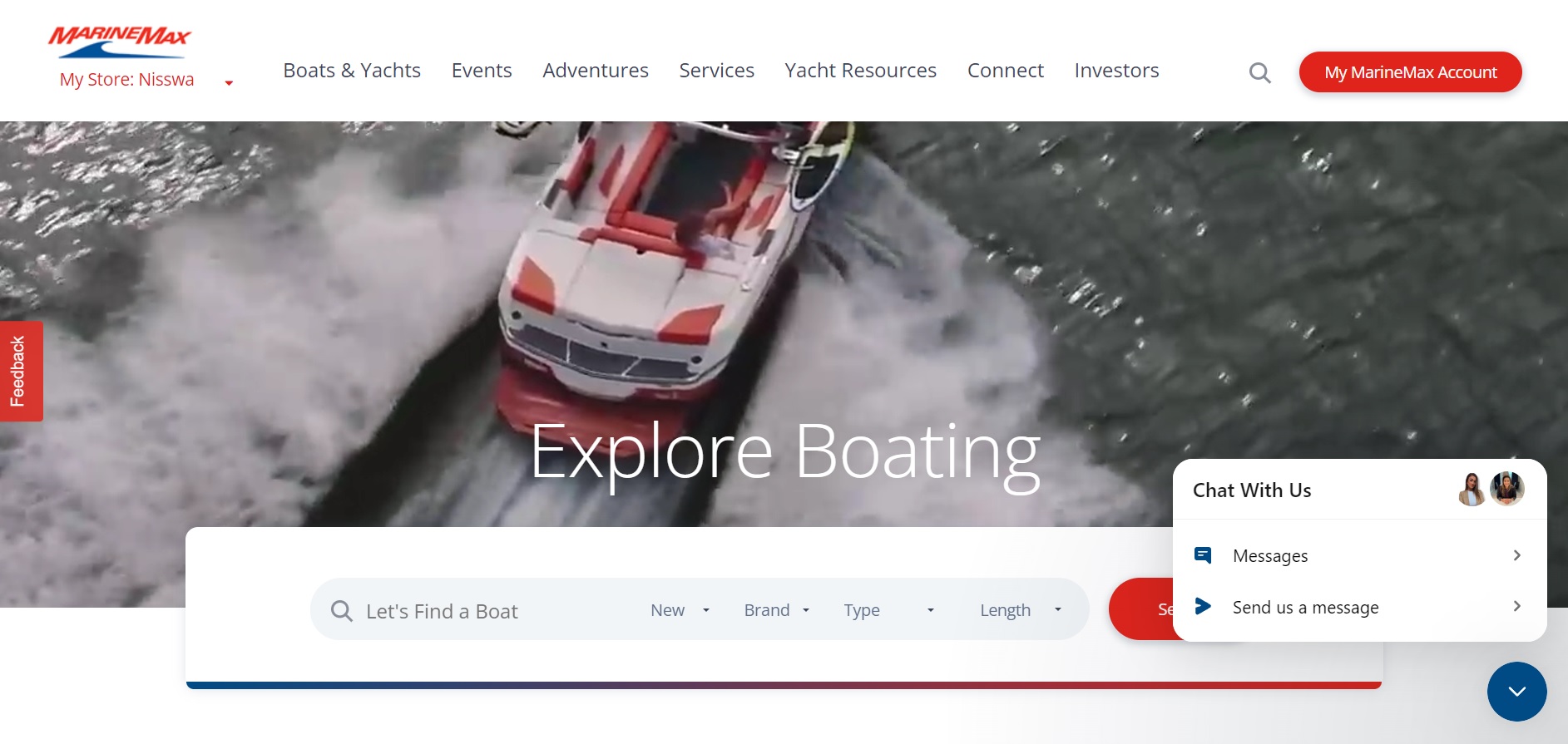 Website Design on Boat Dealership Sales