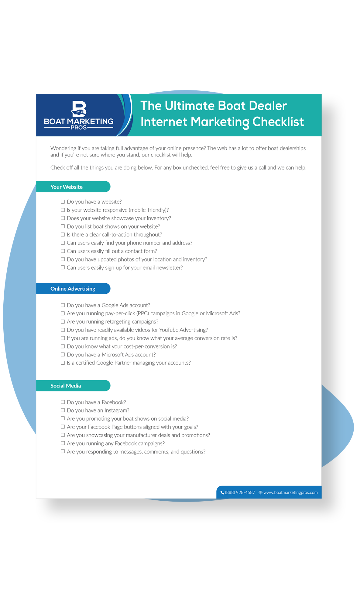 The Ultimate Internet Marketing Checklist for Boat Dealers