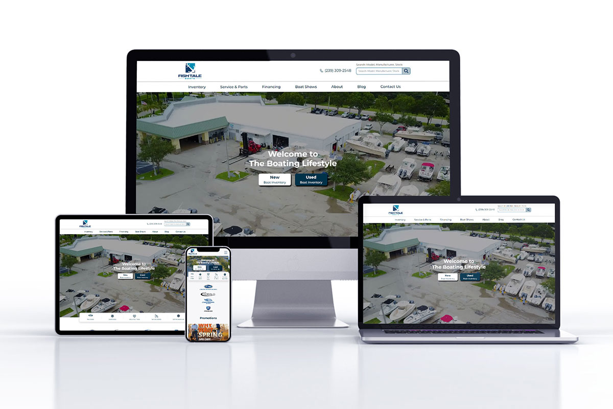responsive website design and development for marine businesses